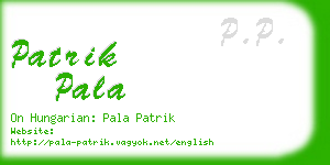 patrik pala business card